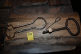Three Vintage Tools on a Wooden Plaque