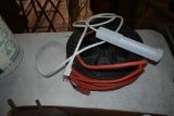 Extension Cord on Reel with Power Strip