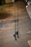 Two Shimano Fishing Poles with Reels
