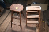 Two Wooden Step Ladders