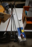 Five Golf Clubs and New Ball Retriever
