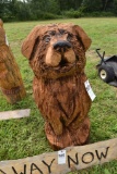 Dog Chainsaw Carving