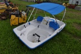 Sun Dolphin Sun Slider 5 Seat Paddle Boat with Canopy