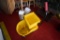 Yellow Mop bucket and Two Toilet Paper Stands