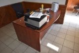 Wooden Desk With Two Lockable Drawers