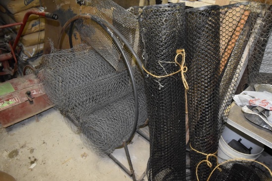 Large Group of Chicken Wire, Tomato Cages