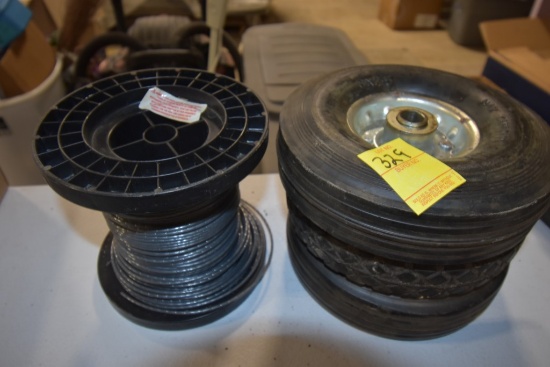 3 Lawn Mower Wheels and Weed Wacker Line