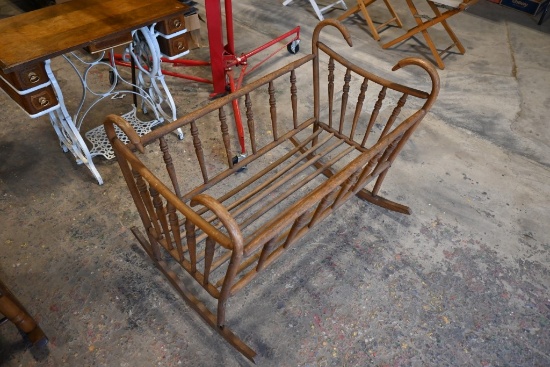 Antique Wooden Cradle