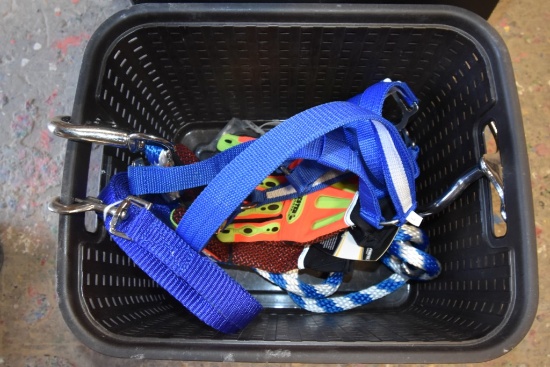 Tote of Leashes, Gloves, Grooming Brush