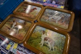 American Can Company of Maywood Illinois Warner Paterson Company Four Dog TV Trays