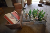 Two Crystal Club Beverage Carriers with Bottles and Picnic Atlanta Box from Poland