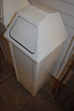 United Square Metal Trash Can
