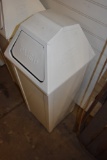 United Square Metal Trash Can