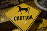 Caution Horse Sign