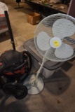 Pedestal Fan and Desk Fan