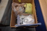 Box of Plumbing Items and Light Fixtures
