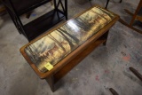Wooden Deer Bench