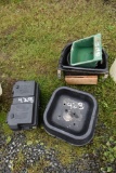 Group of Feed Tubs and Battery Box