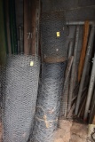 Group of Chicken Wire and Metal Pipe