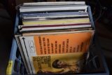 Milk Crate of Vinyl Records