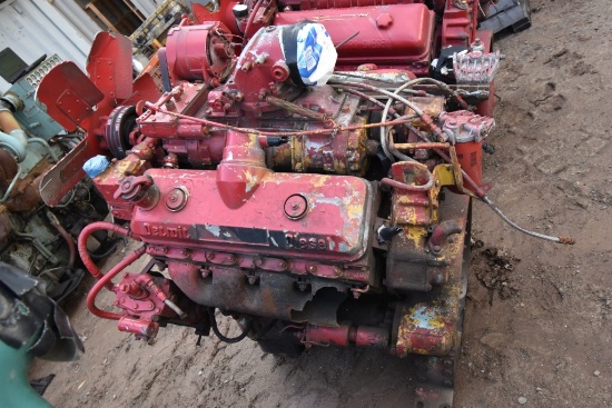 Detroit Diesel 8V71 Loader Engine Take Out