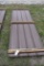 30 Pieces of 10' Sections of Brown Corrugated Metal Paneling