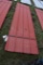 32 Section of 12' Red Corrugated Metal Paneling