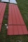 32 Section of 12' Red Corrugated Metal Paneling