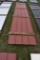 28 Pieces of 16' Sections of Red Corrugated Metal Paneling