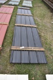 28 Pieces of 16' Sections of Charcoal Corrugated Metal Paneling