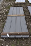 28 Pieces of 10' Sections of Grey Corrugated Metal Paneling