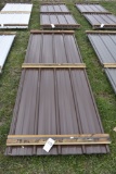 28 Pieces of 10' Sections of Brown Corrugated Metal Paneling