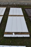 30 Pieces of 10' Sections of White Corrugated Metal Paneling