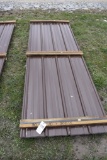 30 Pieces of 10' Sections of Brown Corrugated Metal Paneling