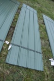 32 Section of 12' Green Corrugated Metal Paneling