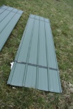 32 Section of 12' Green Corrugated Metal Paneling