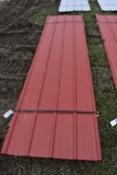 32 Section of 12' Red Corrugated Metal Paneling