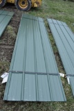 32 Section of 12' Green Corrugated Metal Paneling