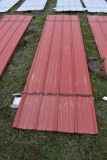 32 Section of 12' Red Corrugated Metal Paneling