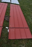 32 Section of 12' Red Corrugated Metal Paneling