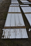 24 Pieces of 12' Sections of Galvanized Corrugated Metal Paneling