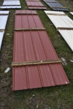 27 Pieces of 12' Sections of Red Corrugated Metal Paneling