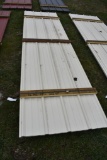 26 Pieces of 12' Sections of Cream Corrugated Metal Paneling