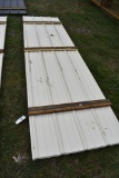 28 Pieces of 12' Sections of Cream Corrugated Metal Paneling