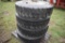 4 Goodyear 12R22.5 Tires on 10 Lug Rims