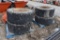 4 Cushion Aire 7.5-25 Run Flat Tires on 12 Lug Rims