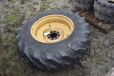 Firestone 16.9-28 Tire on 8 Lug Rim