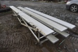 15' 3 Tier Aluminum Bleachers on Wheels