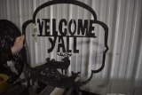 Welcome Yall Deer Metal Sign