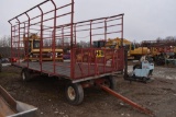 H & S 18' Single Axle Hay Wagon